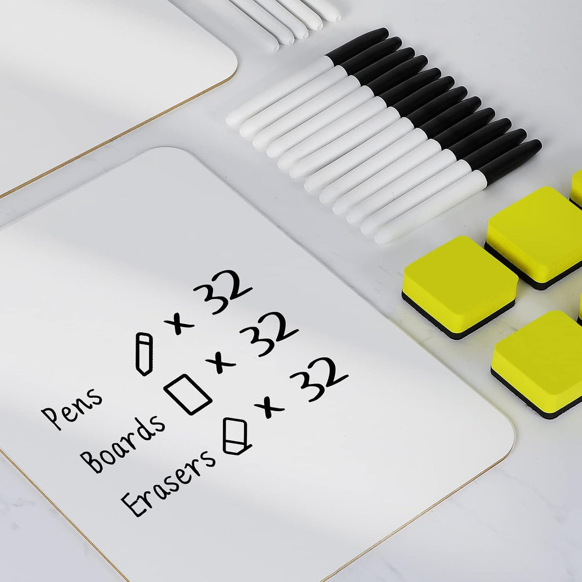 Dry Erase Lapboards, HERKKA 32 Pack Double Sided Dry Erase Lap Boards 9 x 12....