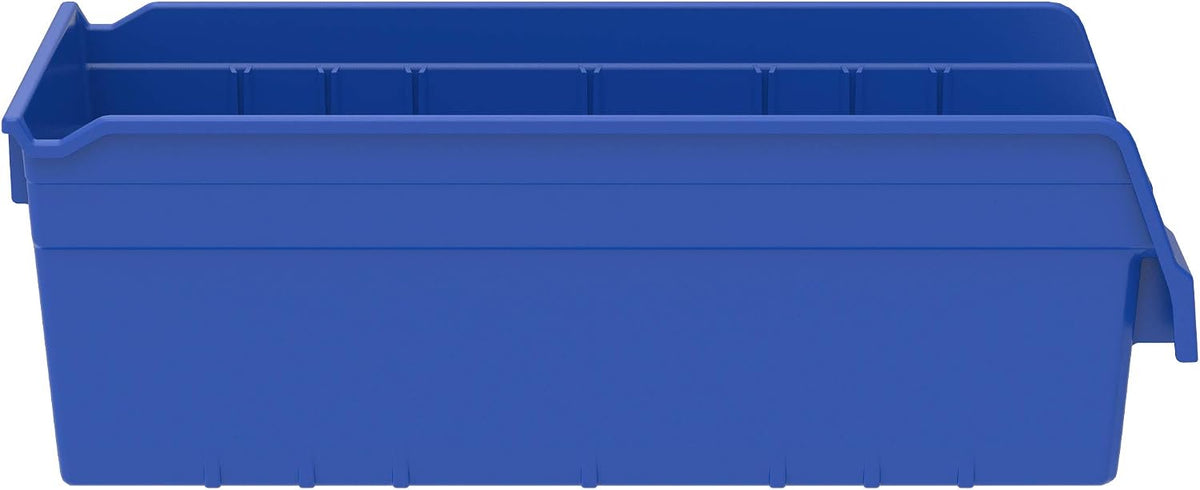 Akro-Mils 30088 Plastic Nesting ShelfMax Storage Bin Box, 18x8x6-Inch, Blue (...