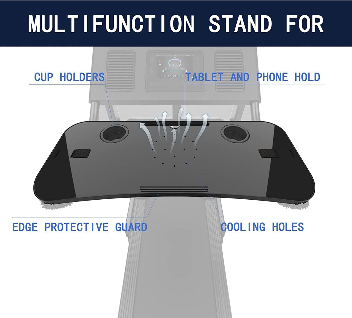 Treadmill Desk Attachment 36 Inches Tread Tray Workstation, Laptop Stand Hold...