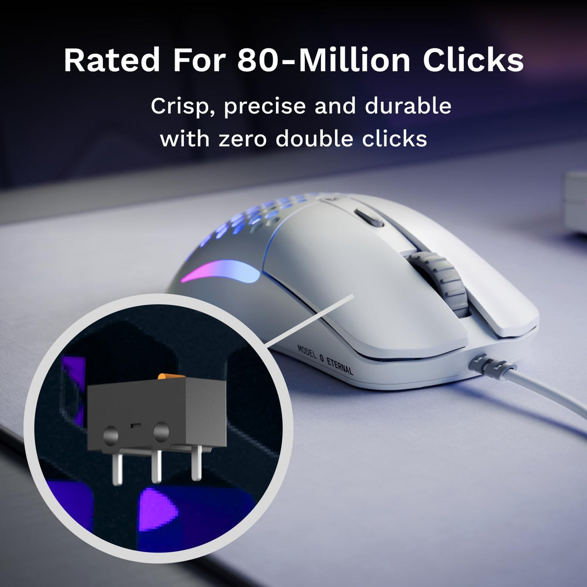 GLORIOUS Model O Eternal Ultralight RGB Gaming Mouse - Wired - 55g Lightweigh...