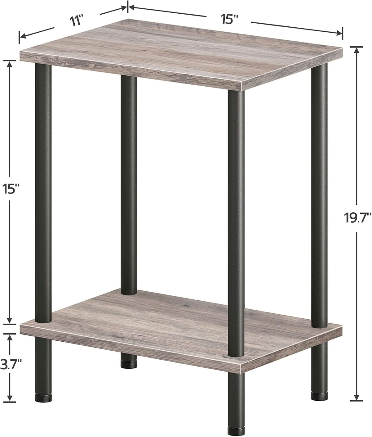 HOOBRO End Tables Set of 2, Small Side Tables, Nightstands for Small Spaces