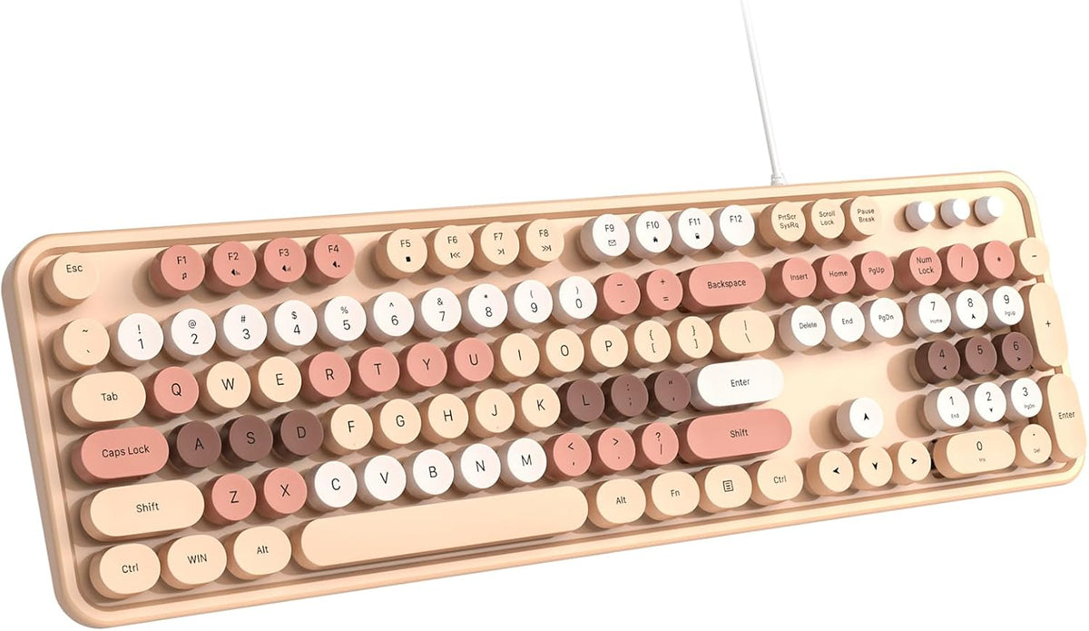 Dilter Wired Keyboard, 104 Keys Full-Sized Typewriter Keyboards, USB Plug and...