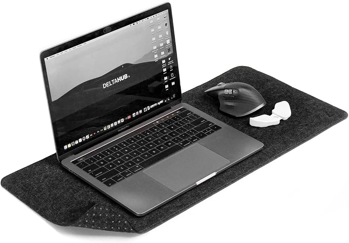 DELTAHUB - Minimalistic Felt Desk Protective Pad, Easy Glide, Long Lasting