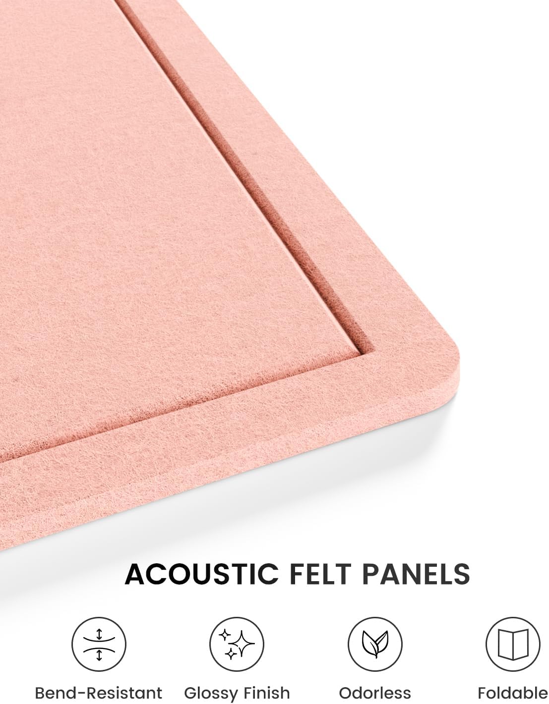 Fluxynara Felt Bulletin Board,35.4"x23.6", Pink