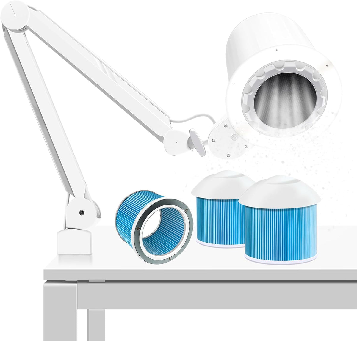 Professional Pedicure Nail Dust Collector, Overhead Nail Tech Manicure Vacuum...