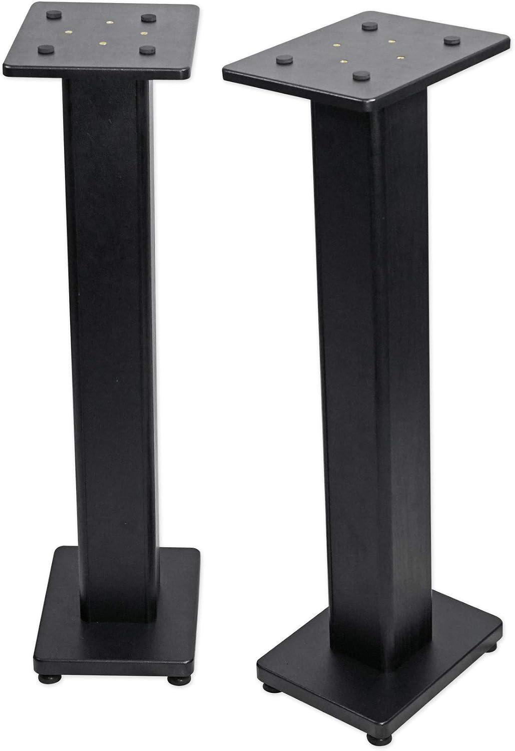 Rockville RHTSB Pair 36" Black Grain Bookshelf Speaker Stands