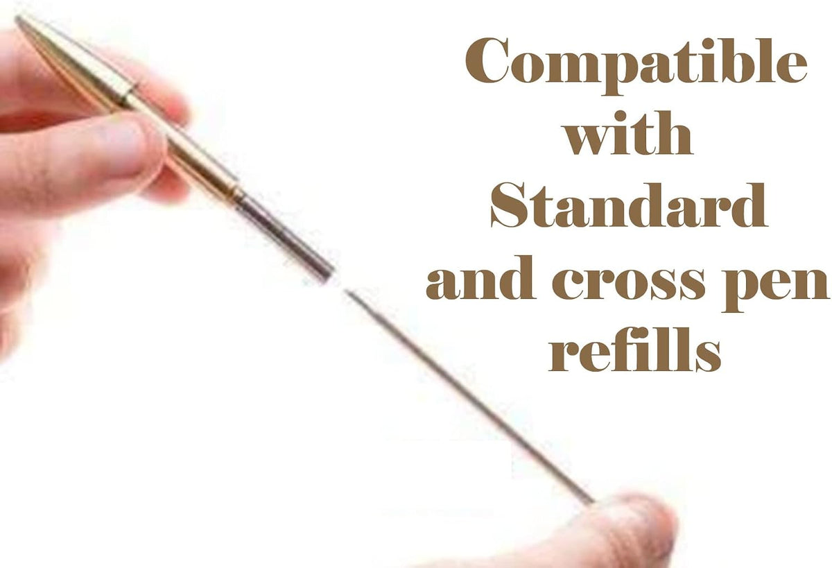50 Caliber Bullet Twist Tactical Pen, Gold Plated, Realistic Refillable 50 Ca...