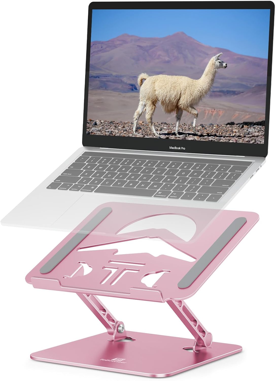 Z-Shaped Laptop Stand for Desk Fits 10"-16" Notebook, Puce Pink