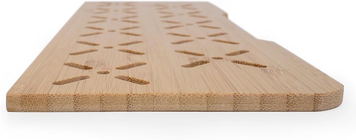 Natural Bamboo Storage Tray with 5 Custom Dividers, Deep Drawer Organizer for...