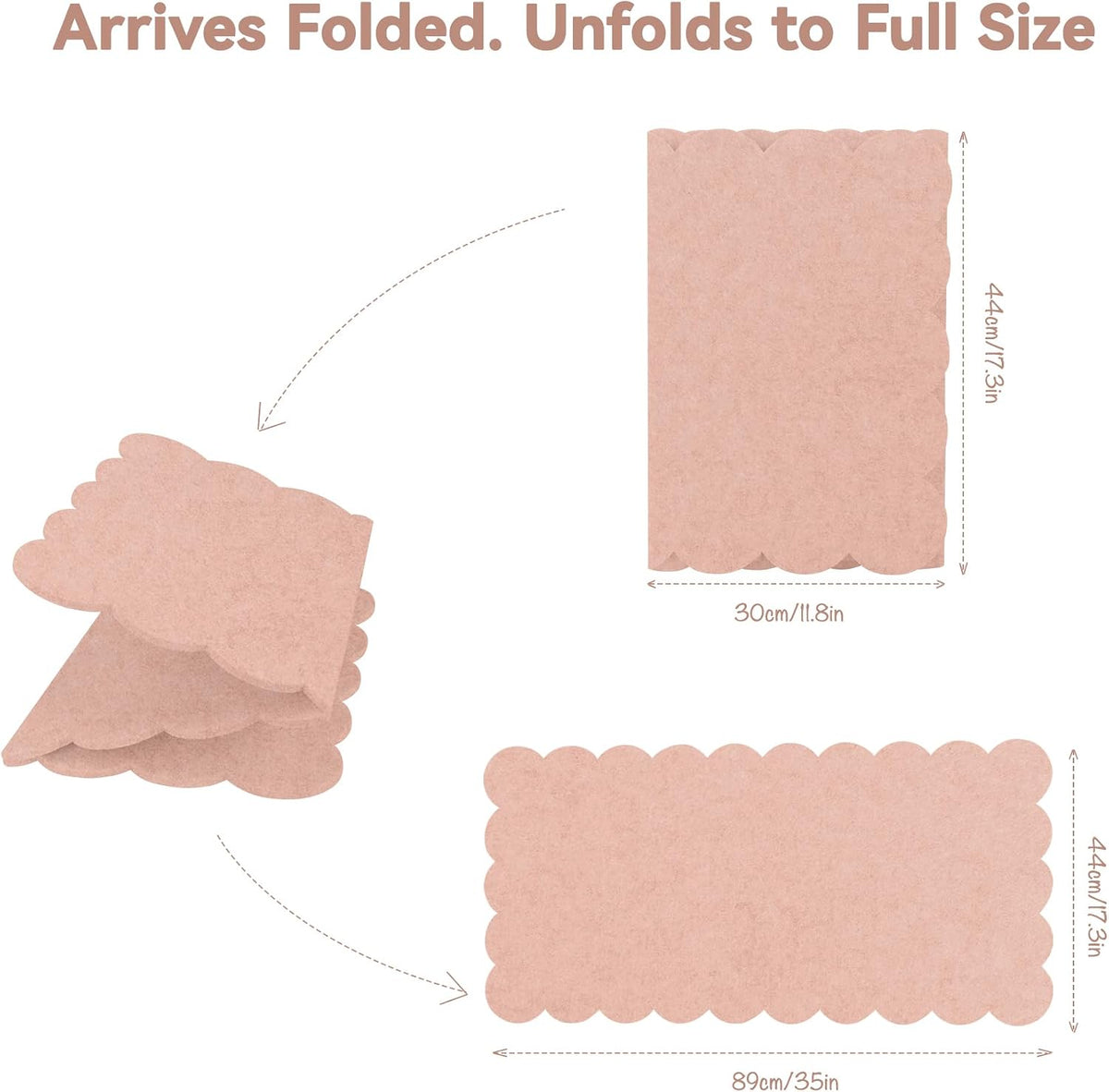 Scalloped Bulletin Board 35x17.5 inches, Decorative Felt Pin Board for Wall