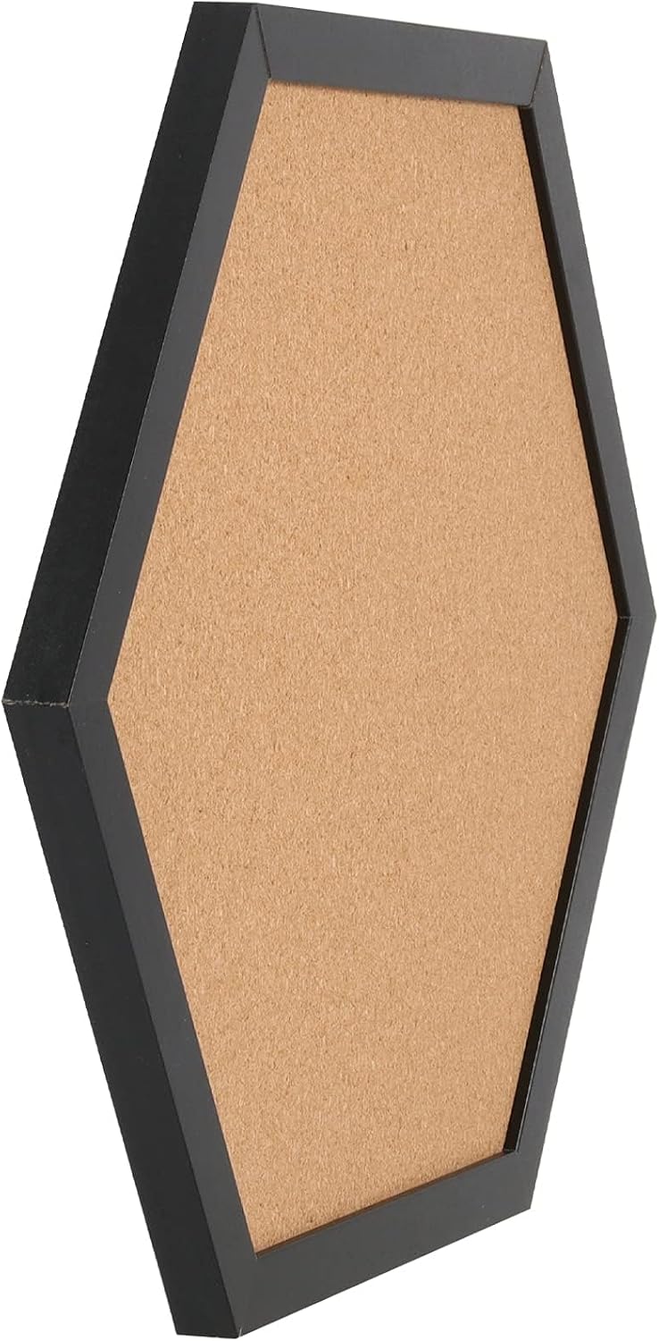HAKZEON 6 Pack Cork Bulletin Board Hexagon, Hexagon Cork Board, Framed Corkbo...