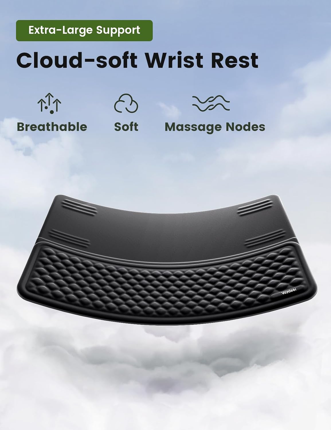 Vaydeer Extra-Large Wrist Rest with Keyboard Stand, Ergonomic Wrist Support P...