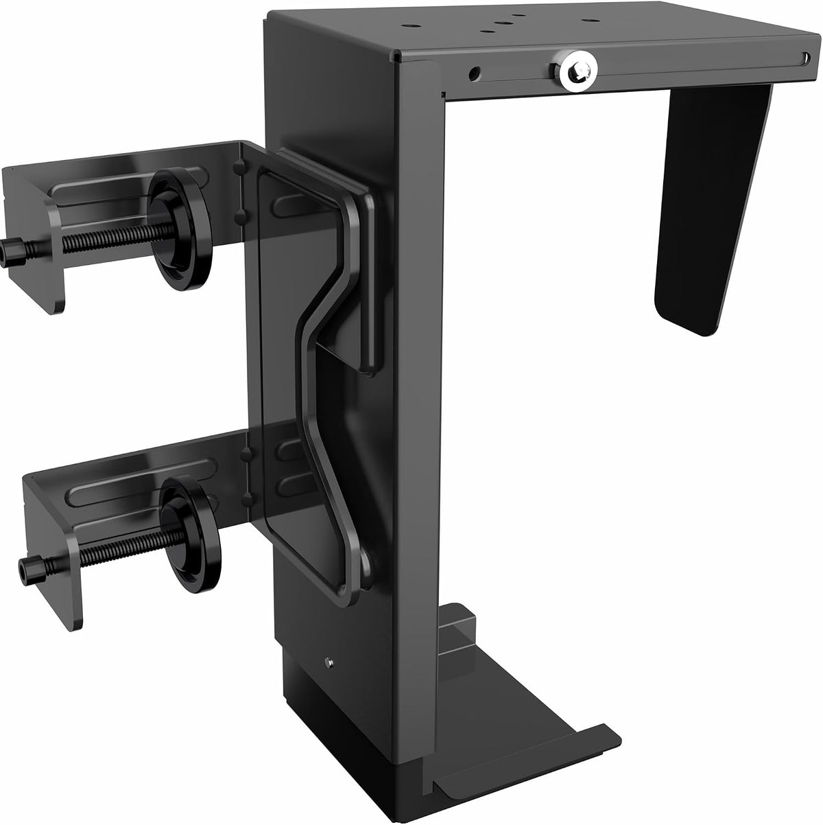 VIVO Black Clamp-on Desk Leg Large PC Mount, Mount-PCLC1