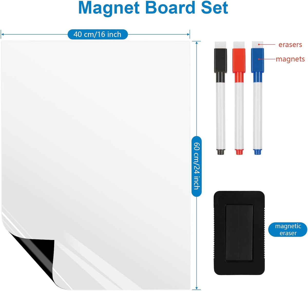 Large Magnetic Fridge Whiteboard: Where Family Plans Come Together