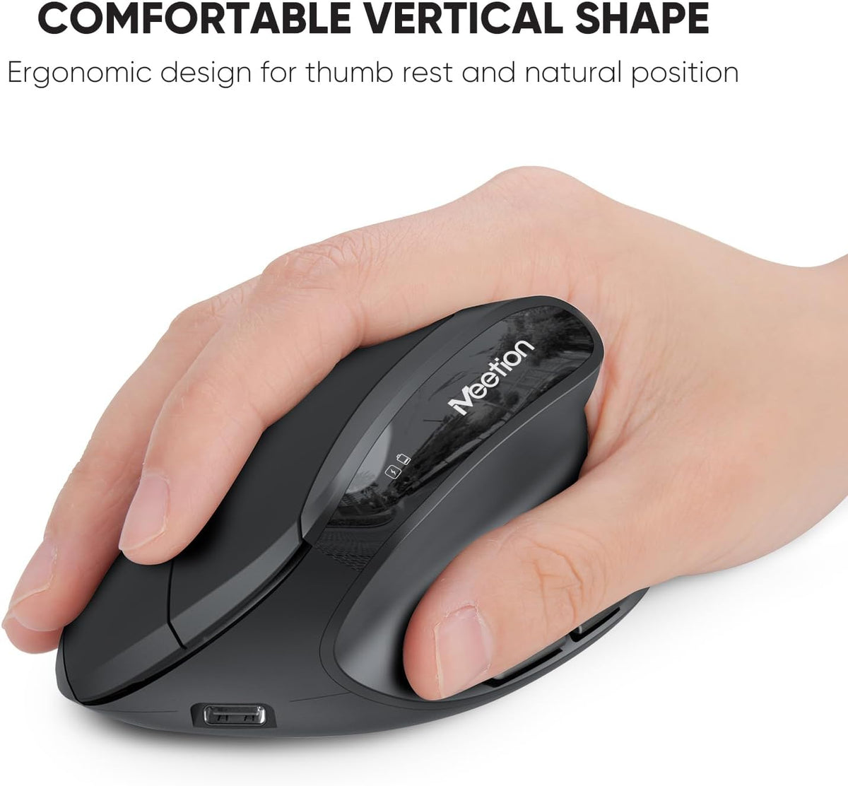 MEETION Ergonomic Keyboard and Mouse Combo, Split Design, Vertical Mouse