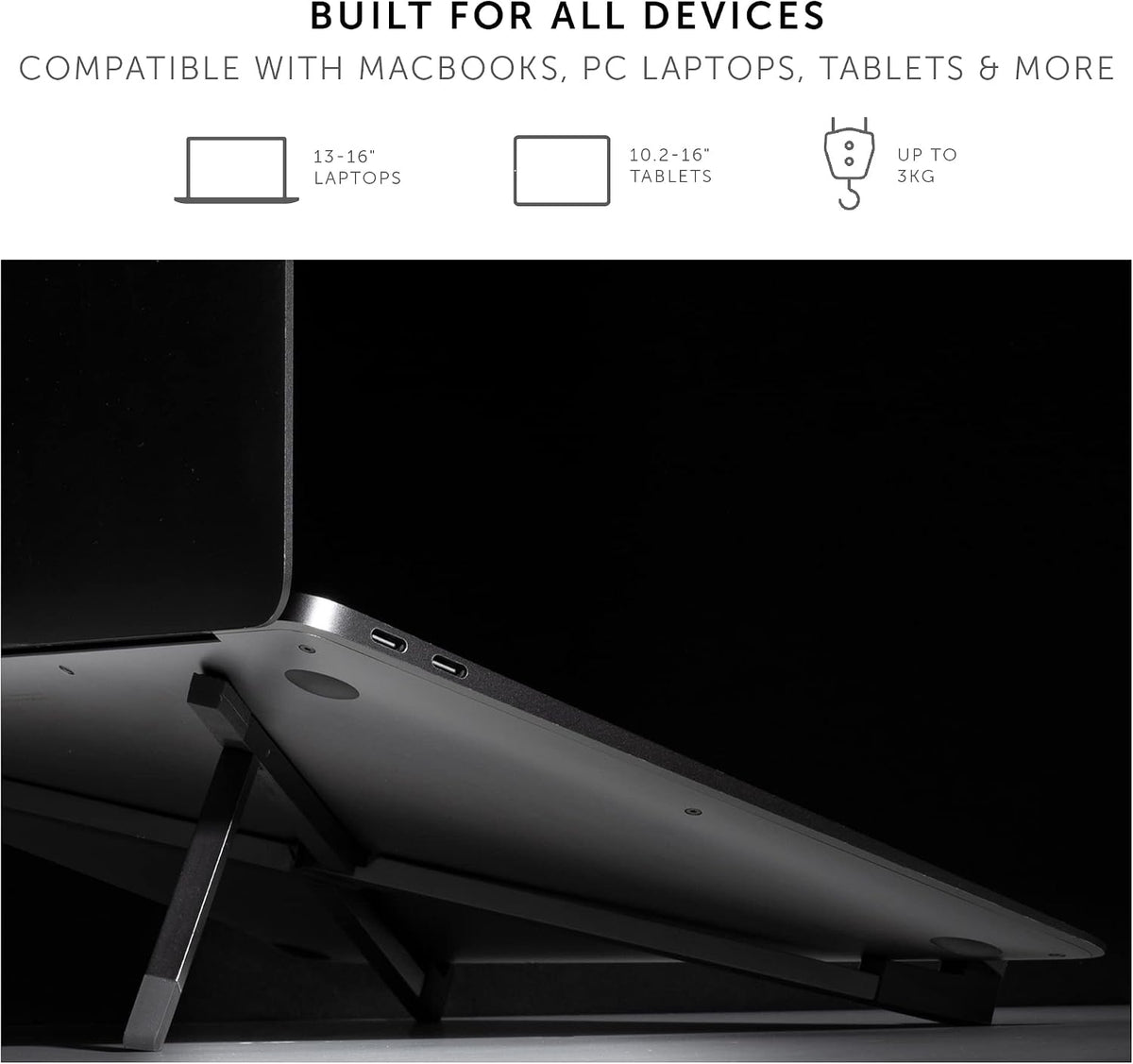 Native Union Fold Laptop Stand – Ultra-Slim Foldable & Portable Laptop St...
