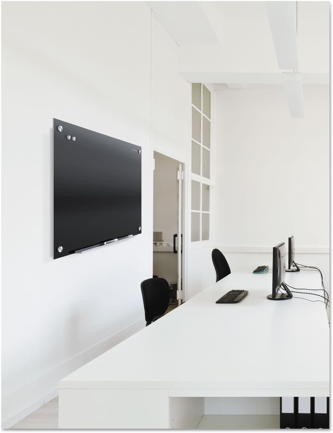 Quartet Magnetic Dry Erase Board, 48" x 36" Glass Whiteboard for Wa...