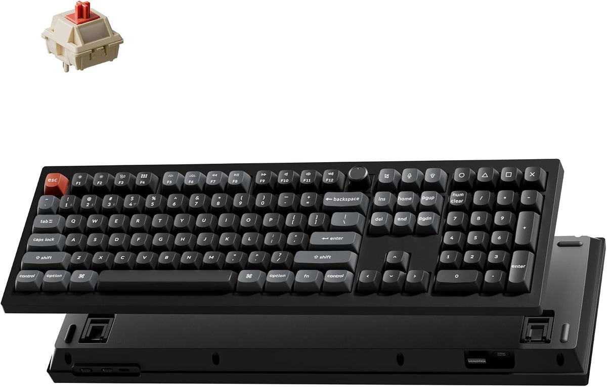 Keychron V6 Ultra 8K Wireless Mechanical Keyboard, 8000Hz Polling Rate Tri-Mo...