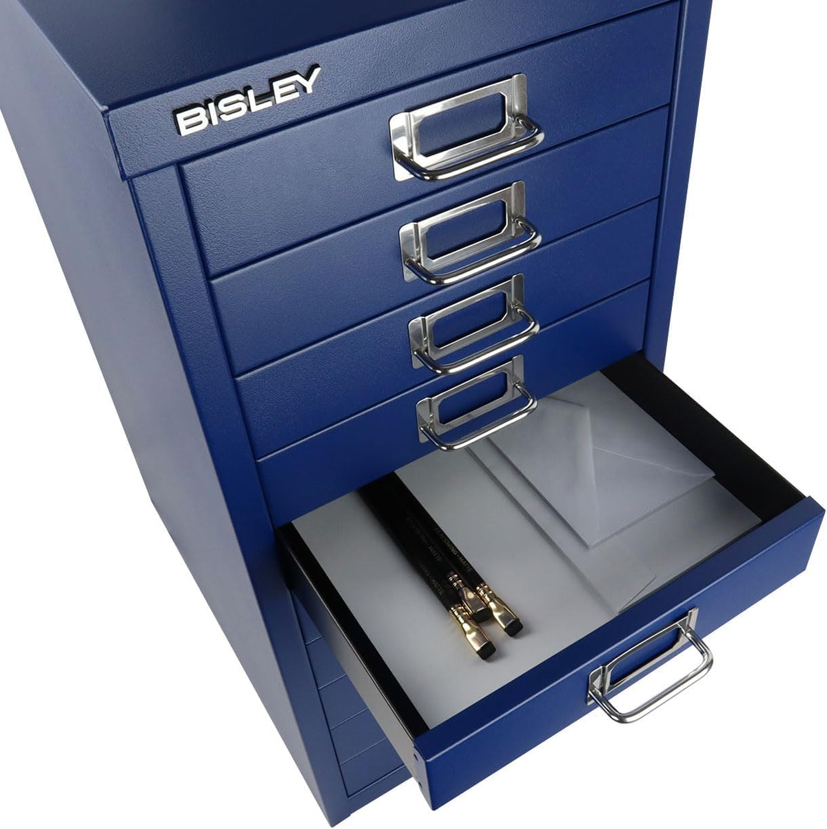 Bisley 10-Drawer Steel MultiDrawer Cabinet - Oxford Blue