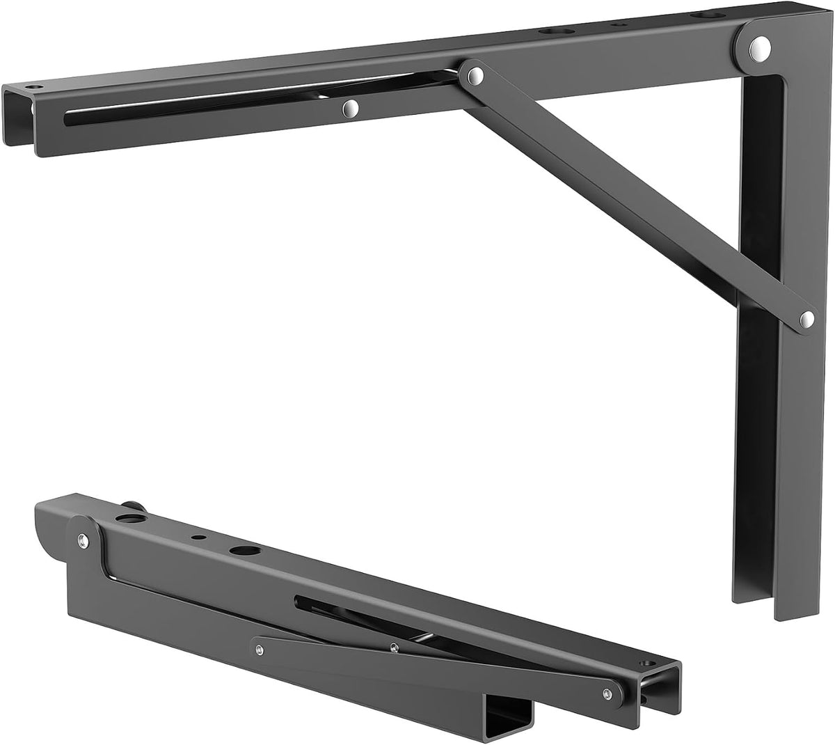 TORACK 16 inch Folding Wall Shelf Brackets, Collapsible Shelf Brackets