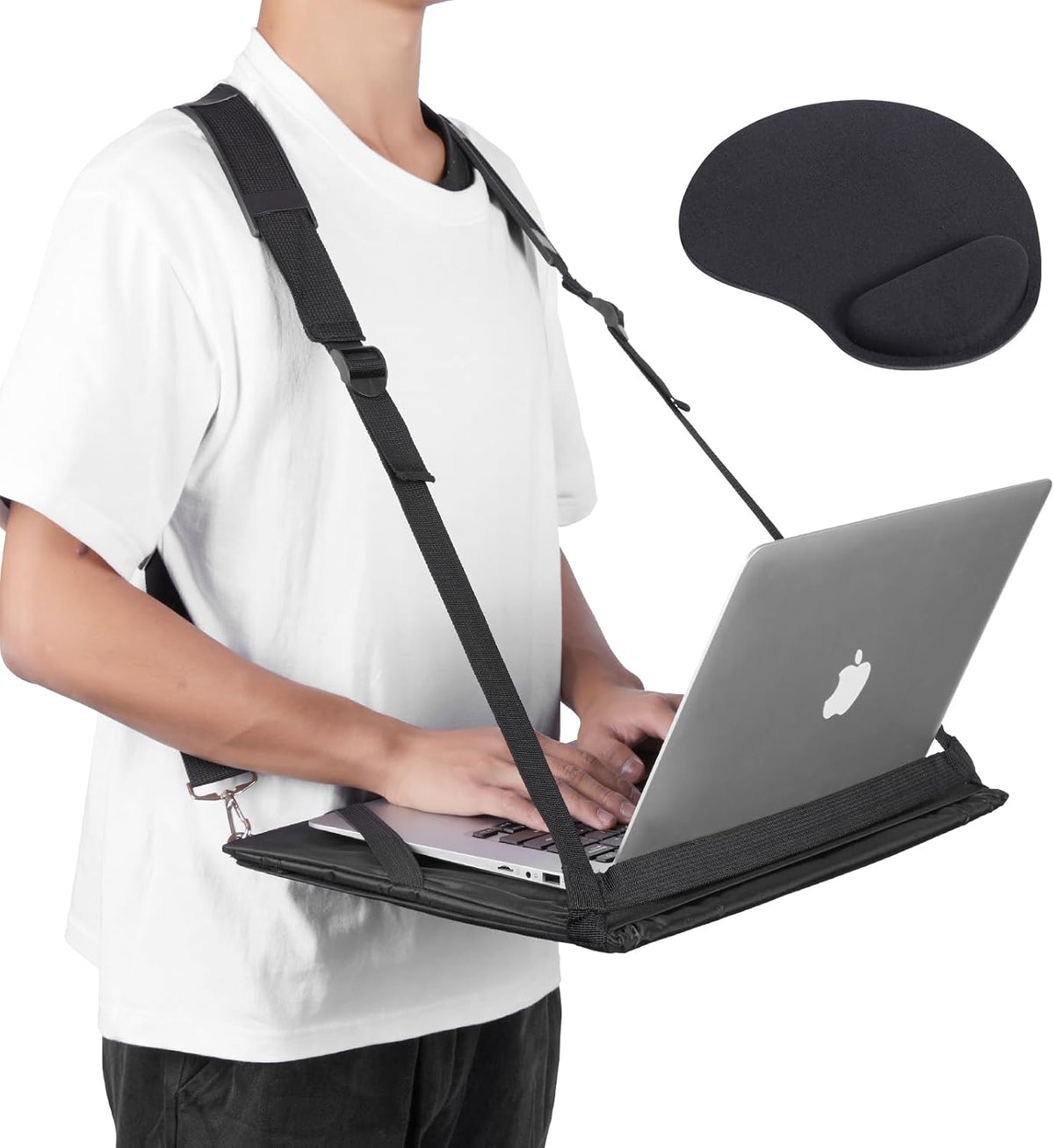 Laptop Harness - Wearable Laptop Stand for Up to 17" Laptops, Tablets &a...