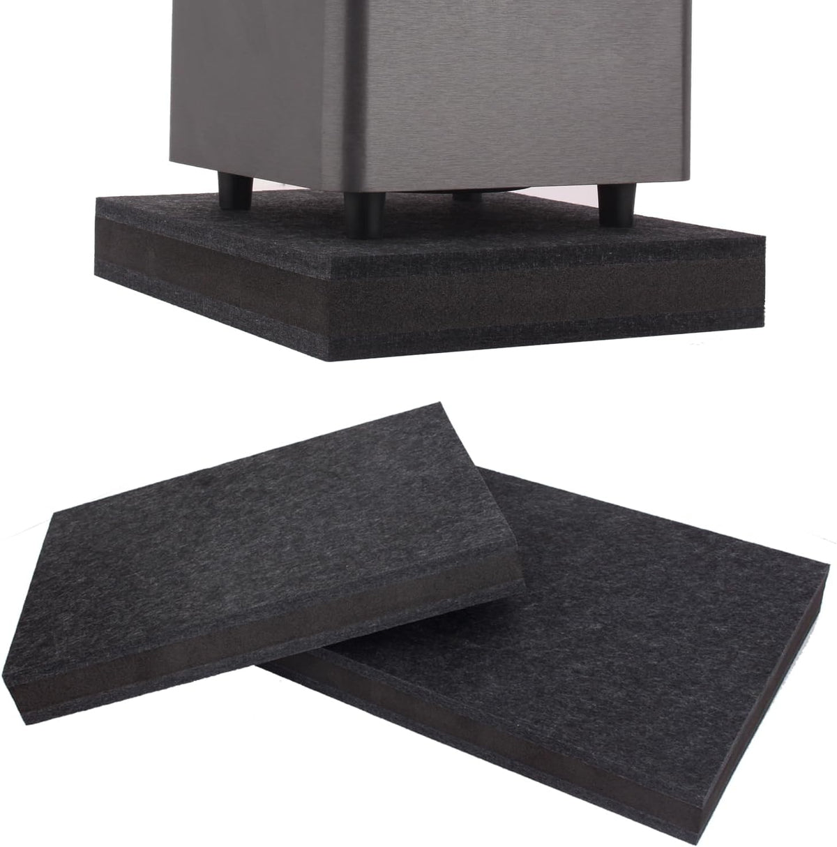 2-Pack Studio Monitor Speaker Noise Isolation Pads 3-Layer Acoustic Stand Ris...