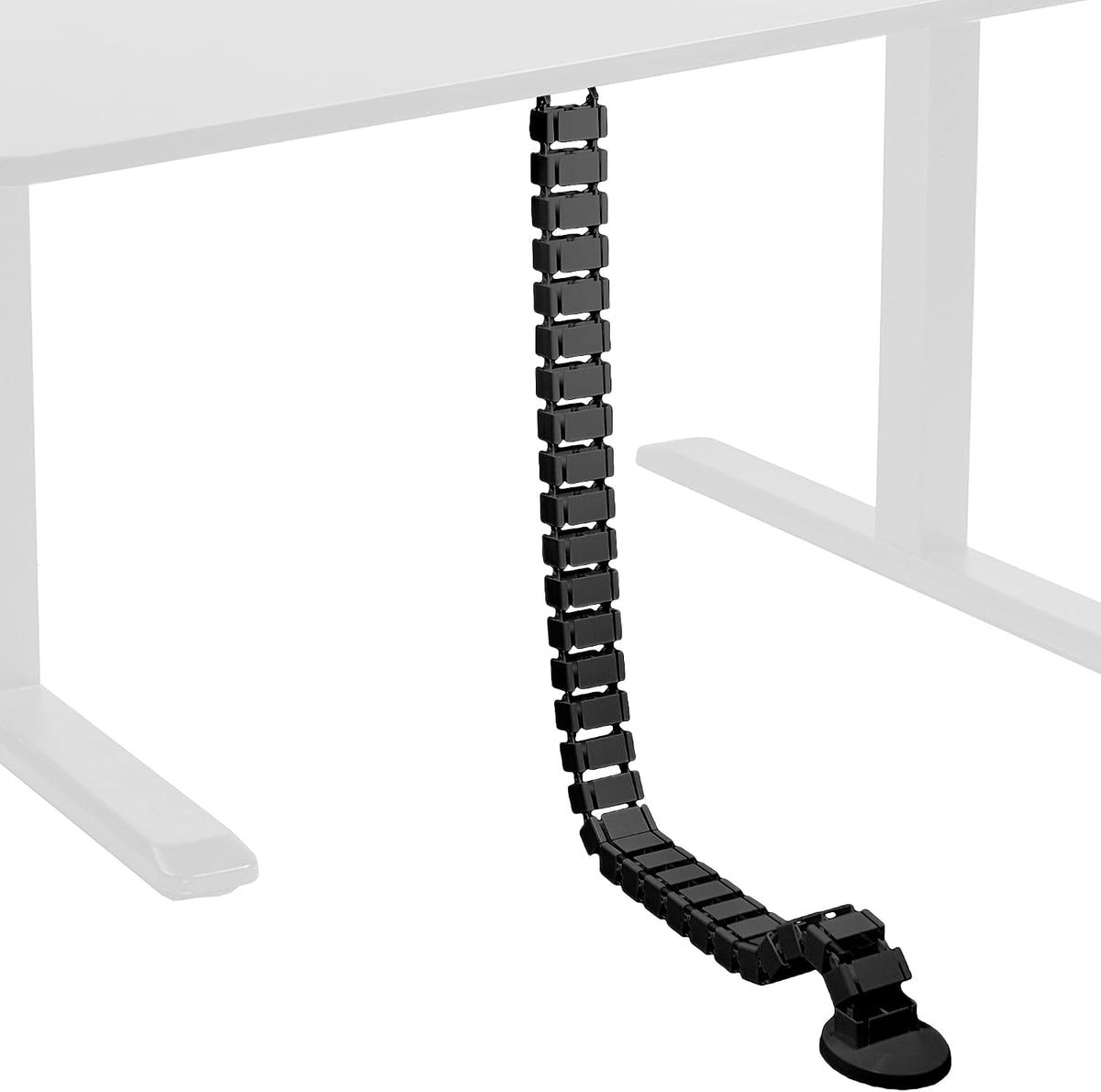 VIVO Black Under Desk Vertebrae Cable Management Kit, DESK-AC01C