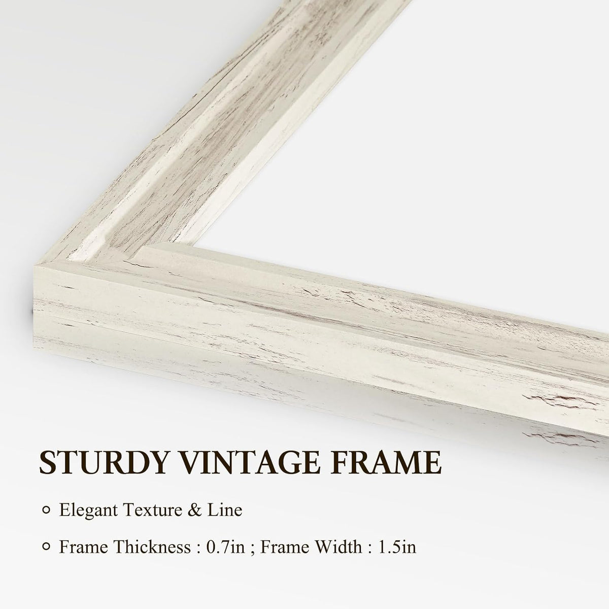 4 THOUGHT Dry Erase Board, 36" x 24" Magnetic Whiteboard, Vintage W...