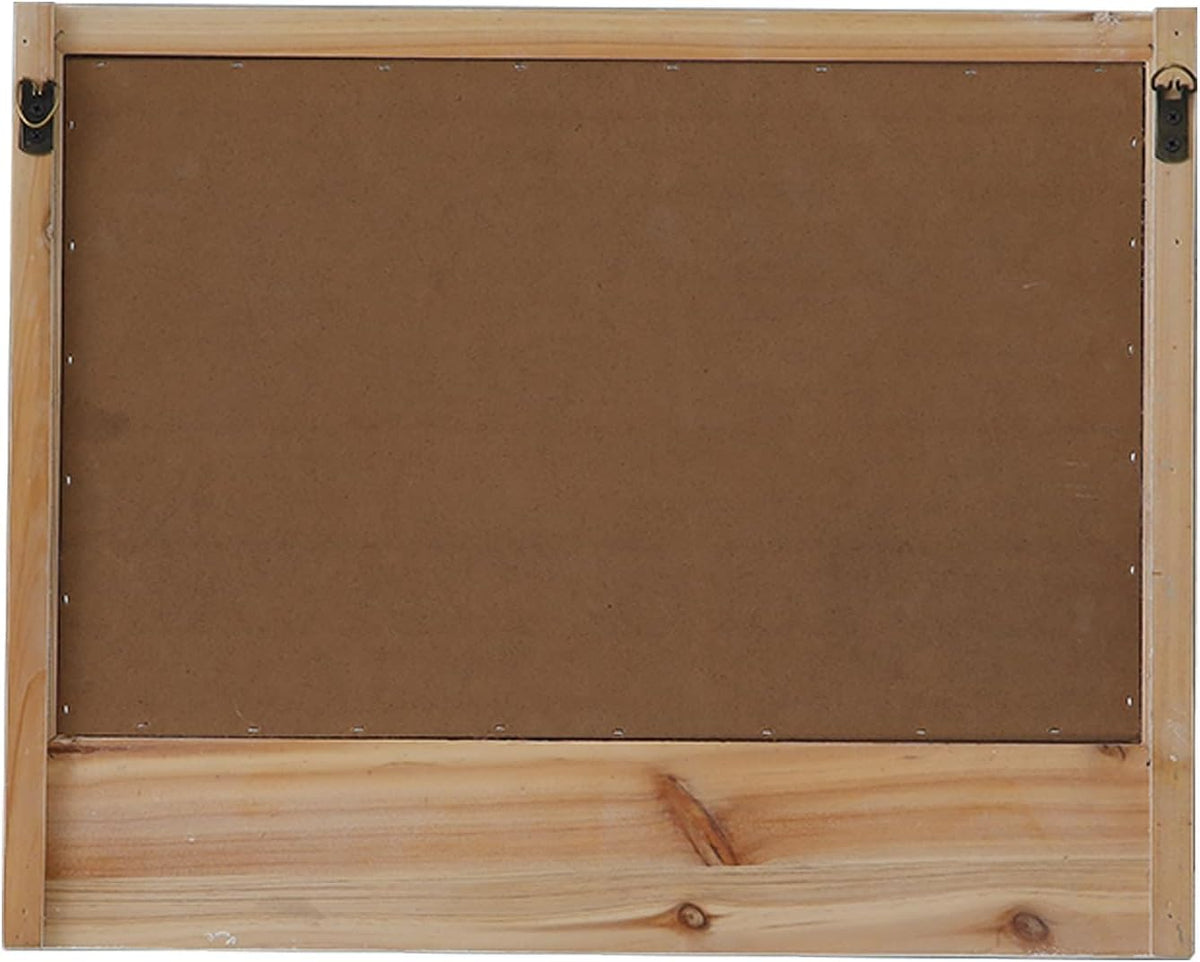 SOFE Linen Pin Board Grey Framed, Fabric Bulletin Board with Hooks