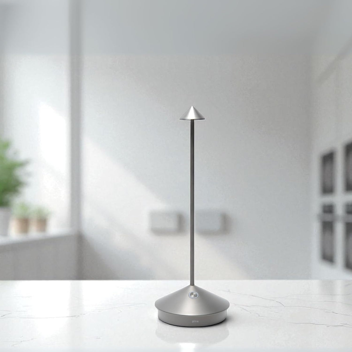 Zafferano, Pina Pro, Rechargeable Cordless Lamp, Antique Nickel