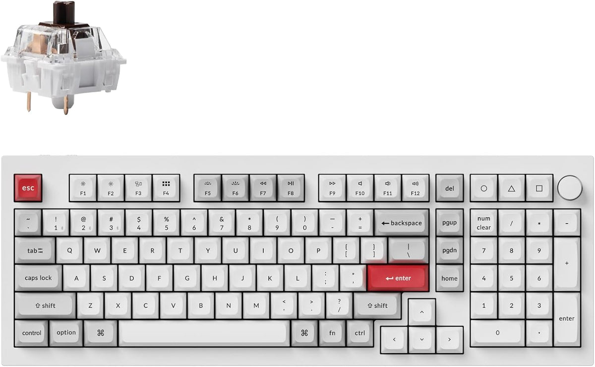 Keychron Q5 Pro 96% Wireless Mechanical Keyboard Full Aluminum - White