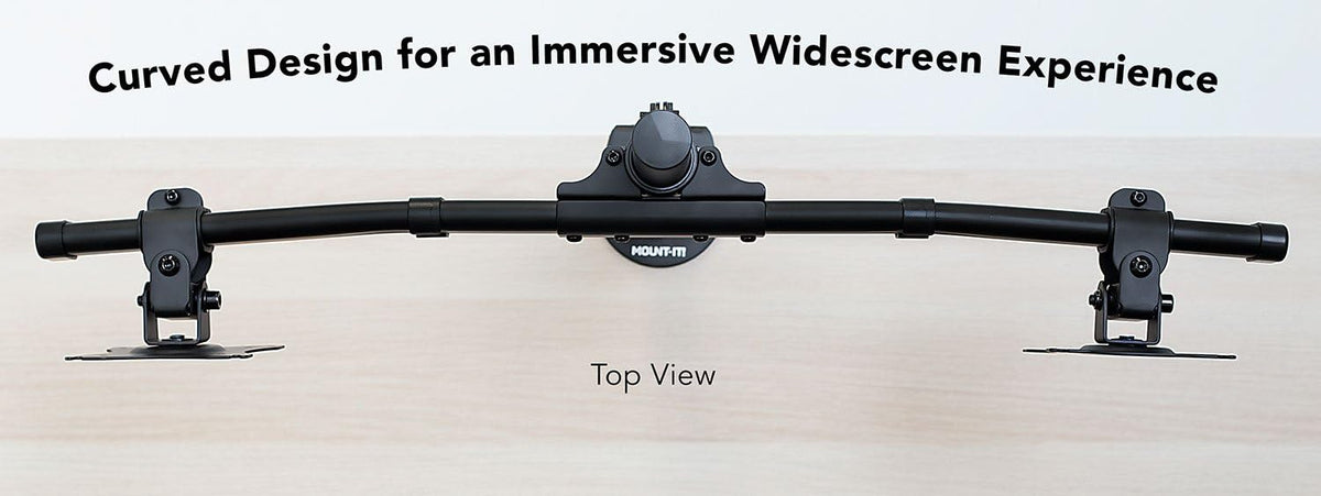 Mount-It! Dual Monitor Desk Stand, C-Clamp & Grommet Base