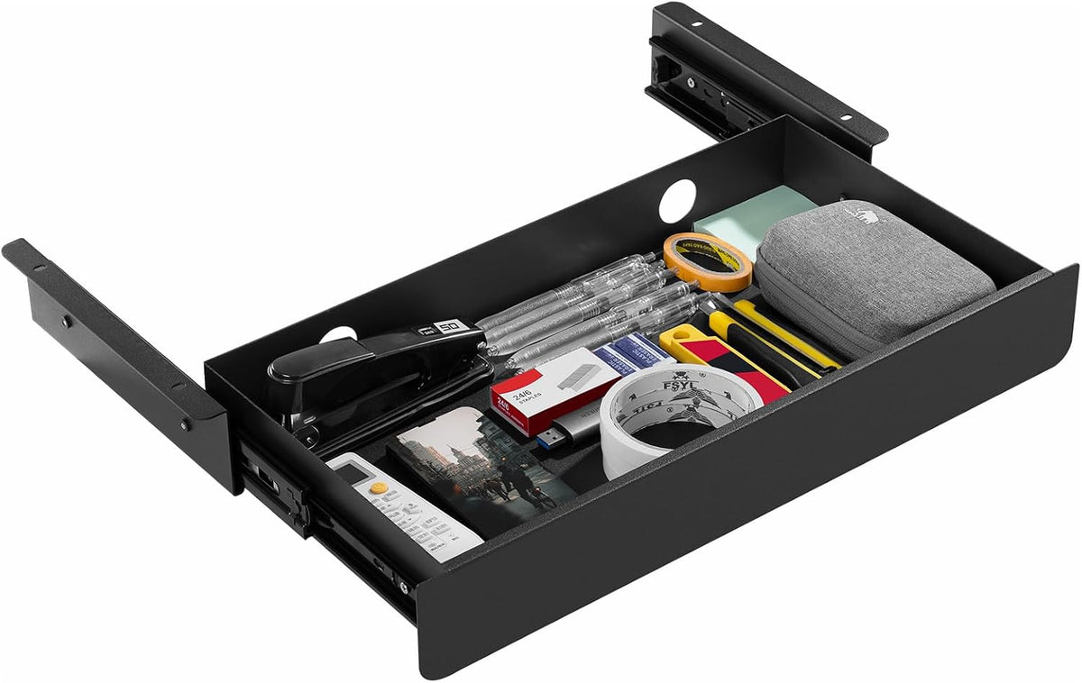 KHAMAL Under Desk Drawer Slide Out Large - Under Table Drawer 17.32" x 9...
