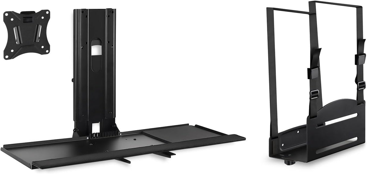 Mount-It! Monitor and Keyboard Wall Mount with CPU Holder, 13-32in Screens