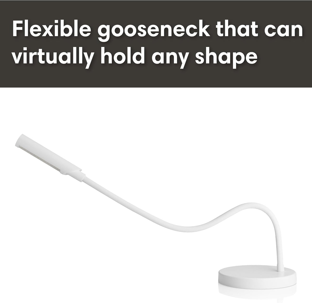 Reliable UberLight Flex LED Task Light with Base, 9 Light Settings, White