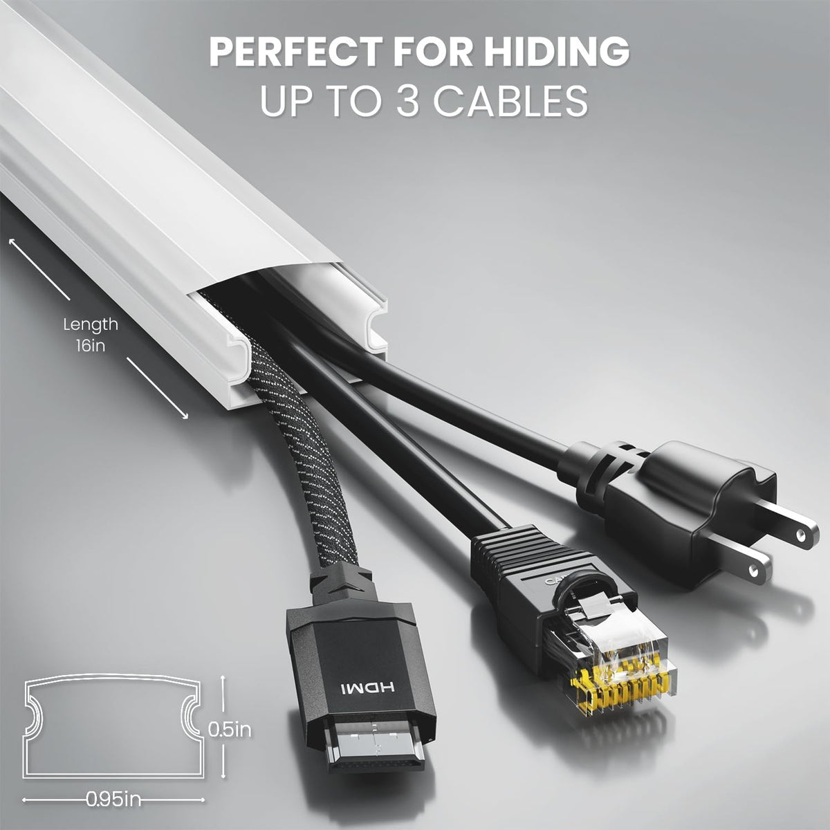 EVEO Cord Hider - 300” Cord Cover Wall Cable Hider, Cable Concealer, Wire Hid...