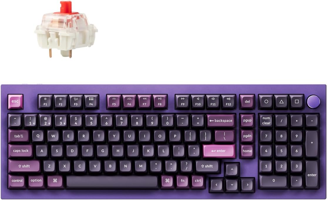 Keychron Q5 Pro 96% Wireless Mechanical Keyboard Full Aluminum - Purple