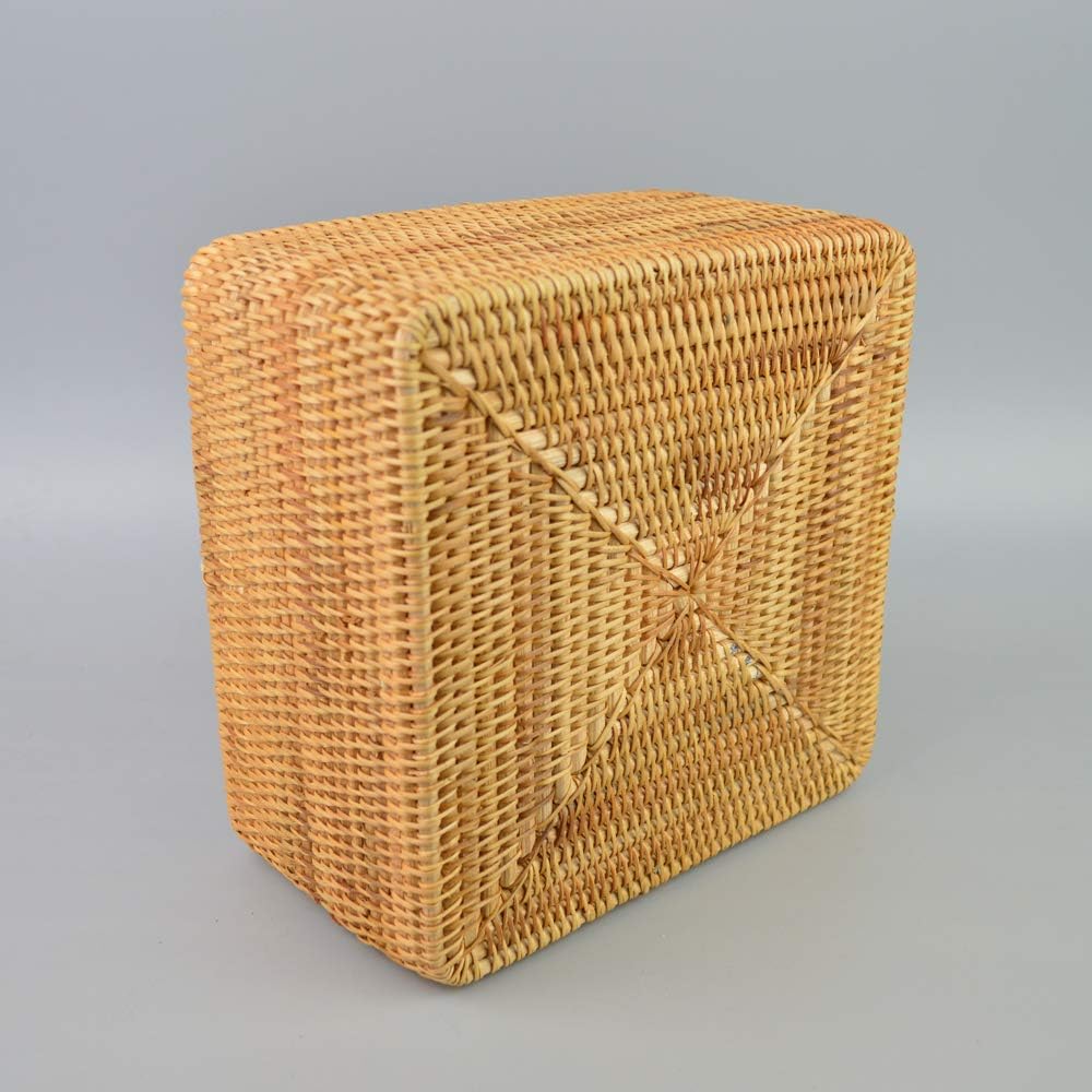 i-lan Natural Rattan 4 Compartments Cooking Utensil Silverware Organizer Hold...