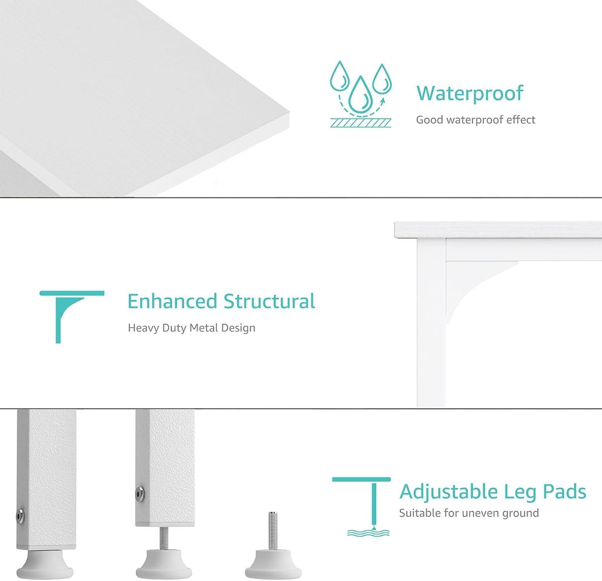 Lufeiya White Small Desk with Drawers - 40 Inch Computer Desk for Small Space...
