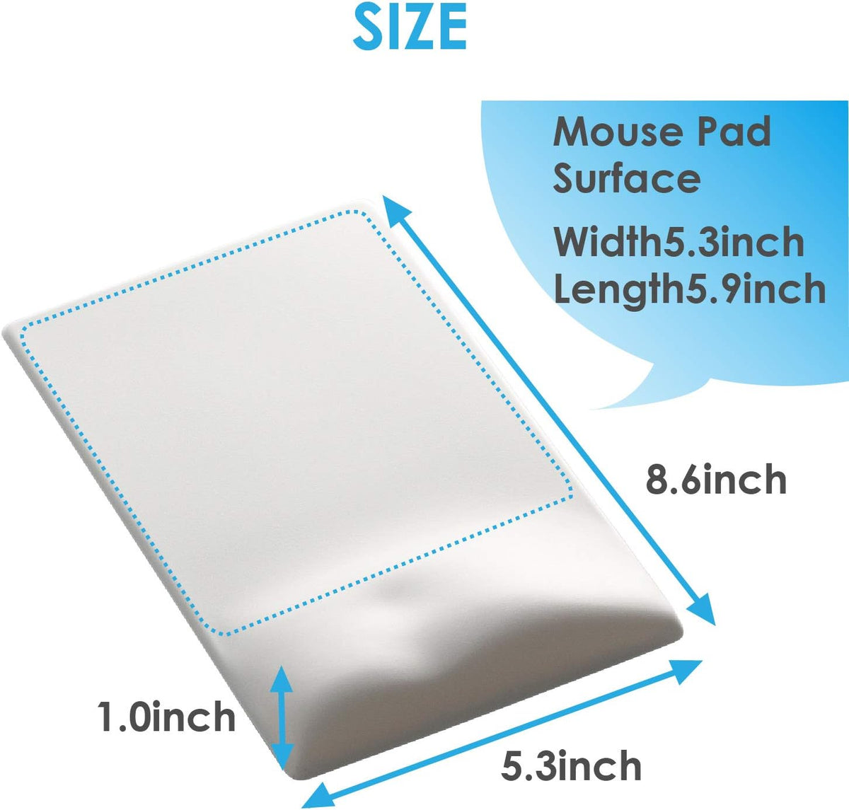 Elecom MP-116WH Mouse Pad Wrist Rest FITTIO Gel Material High White