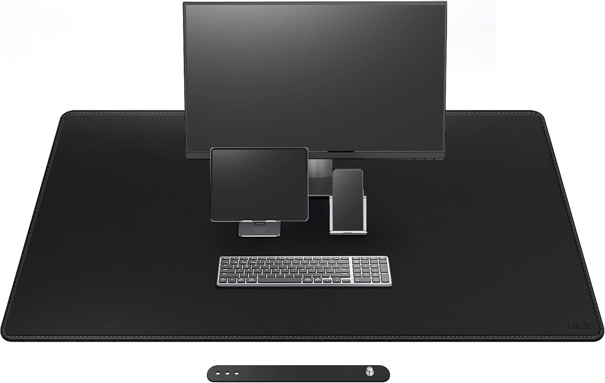Cacoy 51.2" x 27.5" Large Leather Desk Mat, Extended Mega Size Comp...