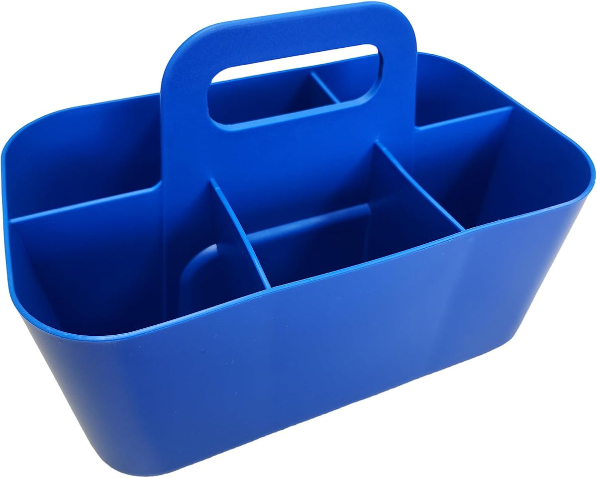Small Stackable Plastic Caddy with Handle 6 Compartment | Desk, Makeup, Dorm ...