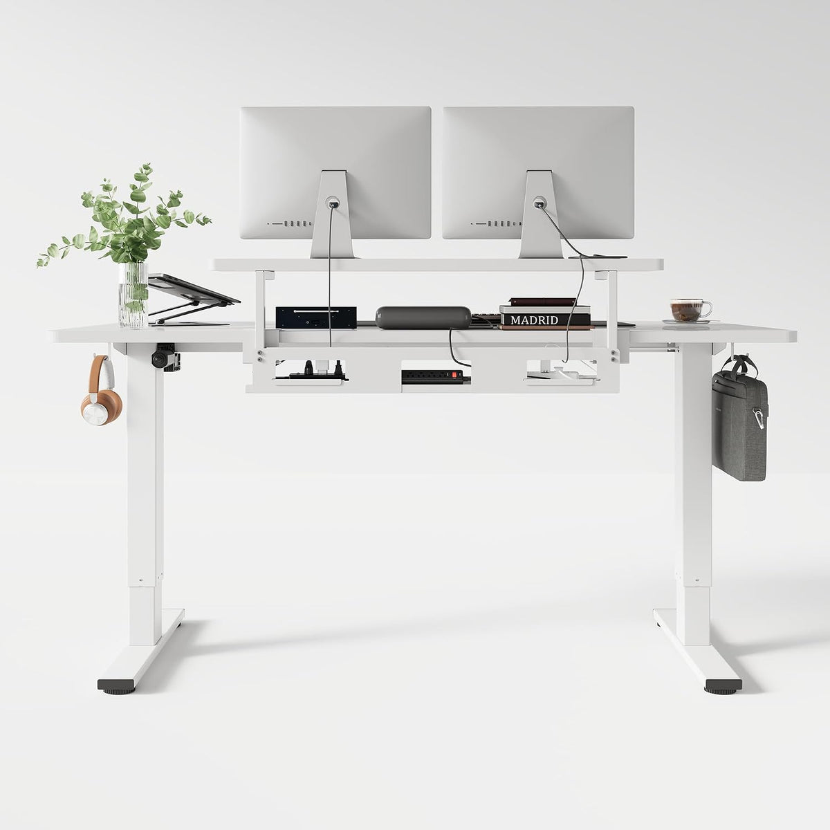 FLEXISPOT Standing Desk with Monitor Riser & Cable Management
