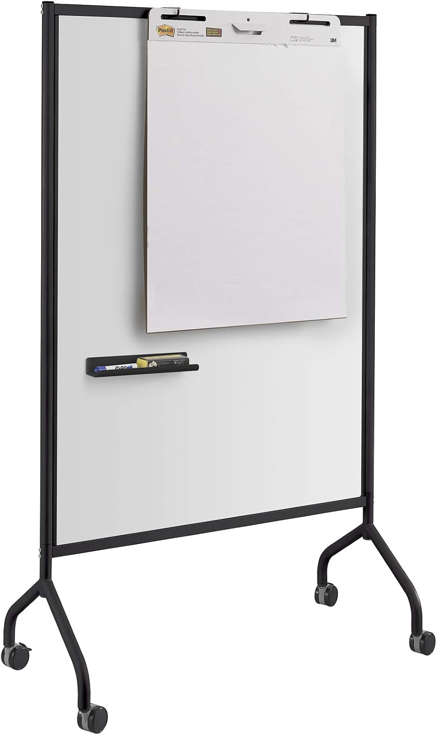 Safco Products Impromptu Full Collaboration Whiteboard Screen 8511BL, Black, ...
