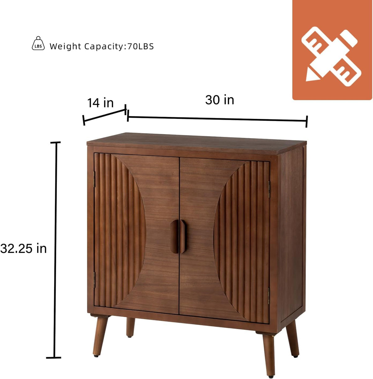 HOMPUS Modern Buffet Cabinet Set of 3, Accent Sideboard Storage Cabinet with ...