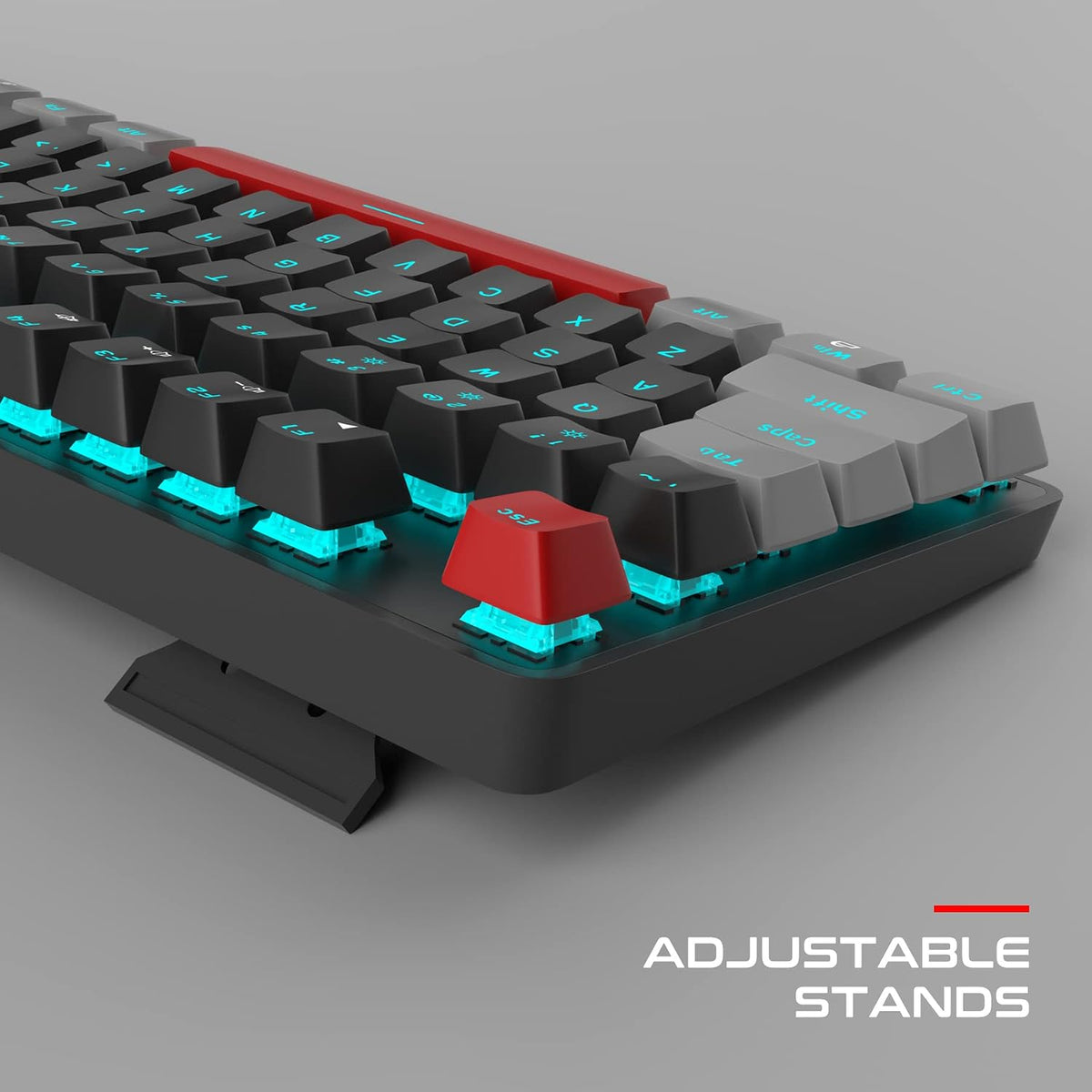 MageGee Mechanical Gaming Keyboard, 104 Keys Blue Backlit Keyboards with Red ...