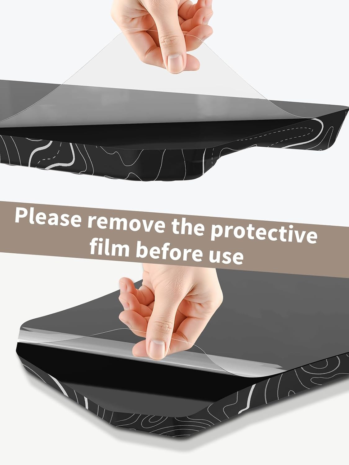 3-in-1 Ergonomic Keyboard Stand with Wrist Rest & Mouse Pad Set,Topographic