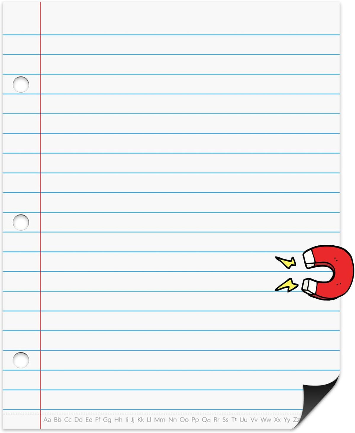 Dry Erase Giant Sized Magnetic Notebook Paper, Lined Paper 22" x 28"