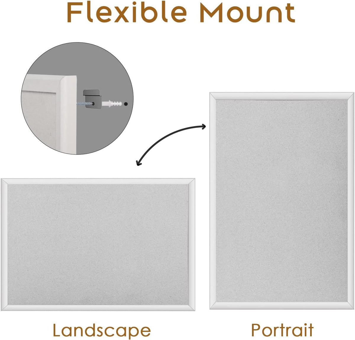 INNOVART White Cork Bulletin Board 36" X 24" with 10 Push Pins, Cor...