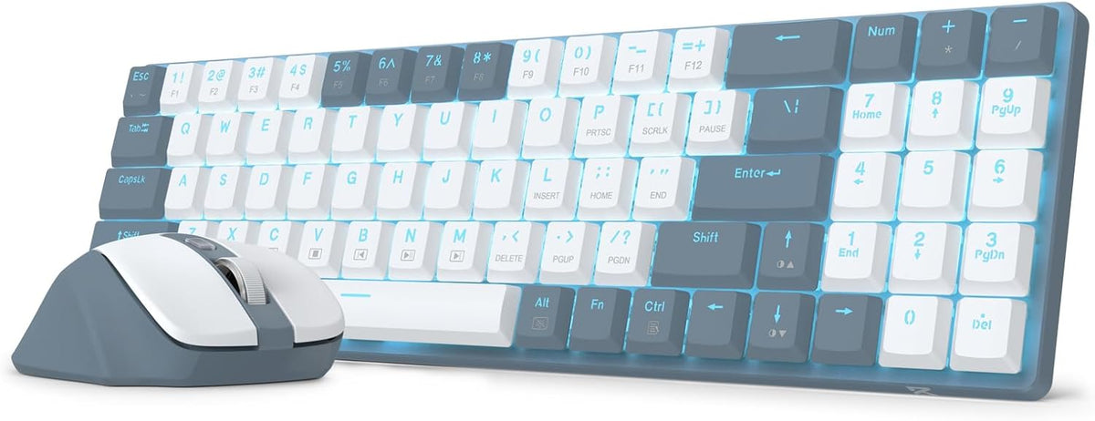 Redragon BS8773 Wireless Keyboard and Mouse Combo, 78 Keys 2.4Ghz Wireless Lo...